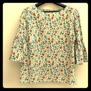 NWT slip on blouse with bell sleeves